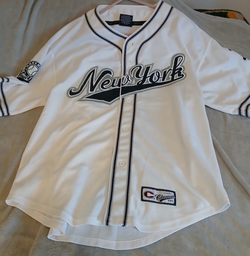 White New York Baseball Jersey